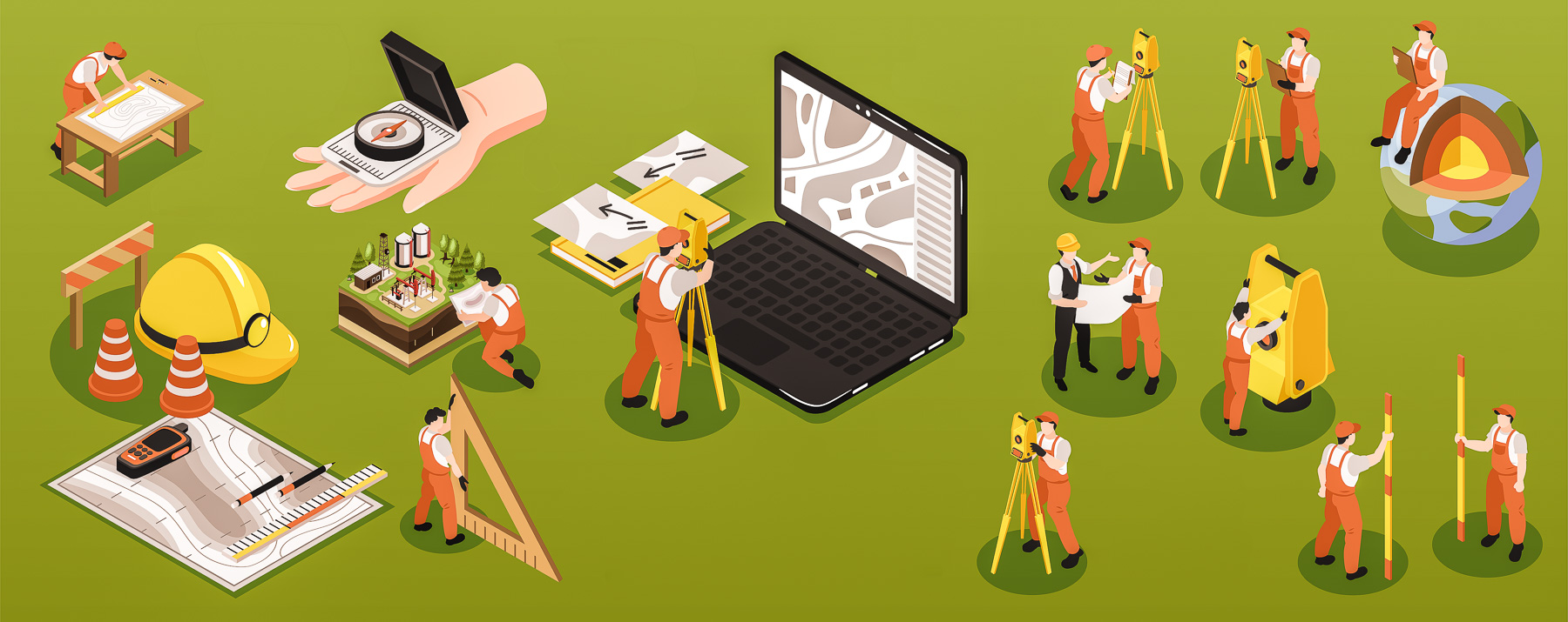 Geodeta gmina Nowy Targ. Geodezja - gmina: Nowy Targ, Czorsztych, Szaflary, Krościenko, Szczawnica, Nowy Targ, Rabka-Zdrój, Czorsztyn i okolicach. Obraz autorstwa macrovector - Freepik.